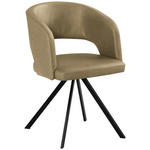 ARMLEHNSTUHL  Stoffauswahl, Typenauswahl, inklusive Armlehnen Mikrofaser, Lederlook (vegan)  - Schwarz/Olivgrün, KONVENTIONELL, Textil/Metall (56/84/59cm) - Moderano