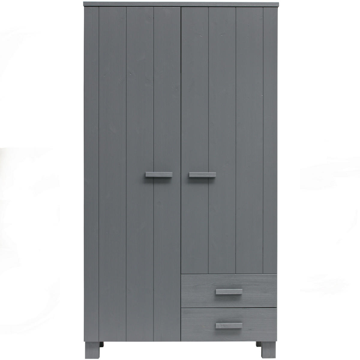GARDEROBENSCHRANK Dennis  in 111/202/55 cm  - Dunkelgrau, Design, Holz/Holzwerkstoff (111/202/55cm) - Livetastic