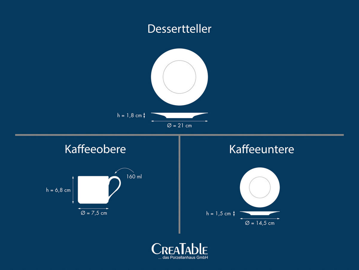 KAFFEESERVICE POLO 18-teilig  - Weiss, Basics, Keramik (34/18,5/34cm) - Creatable