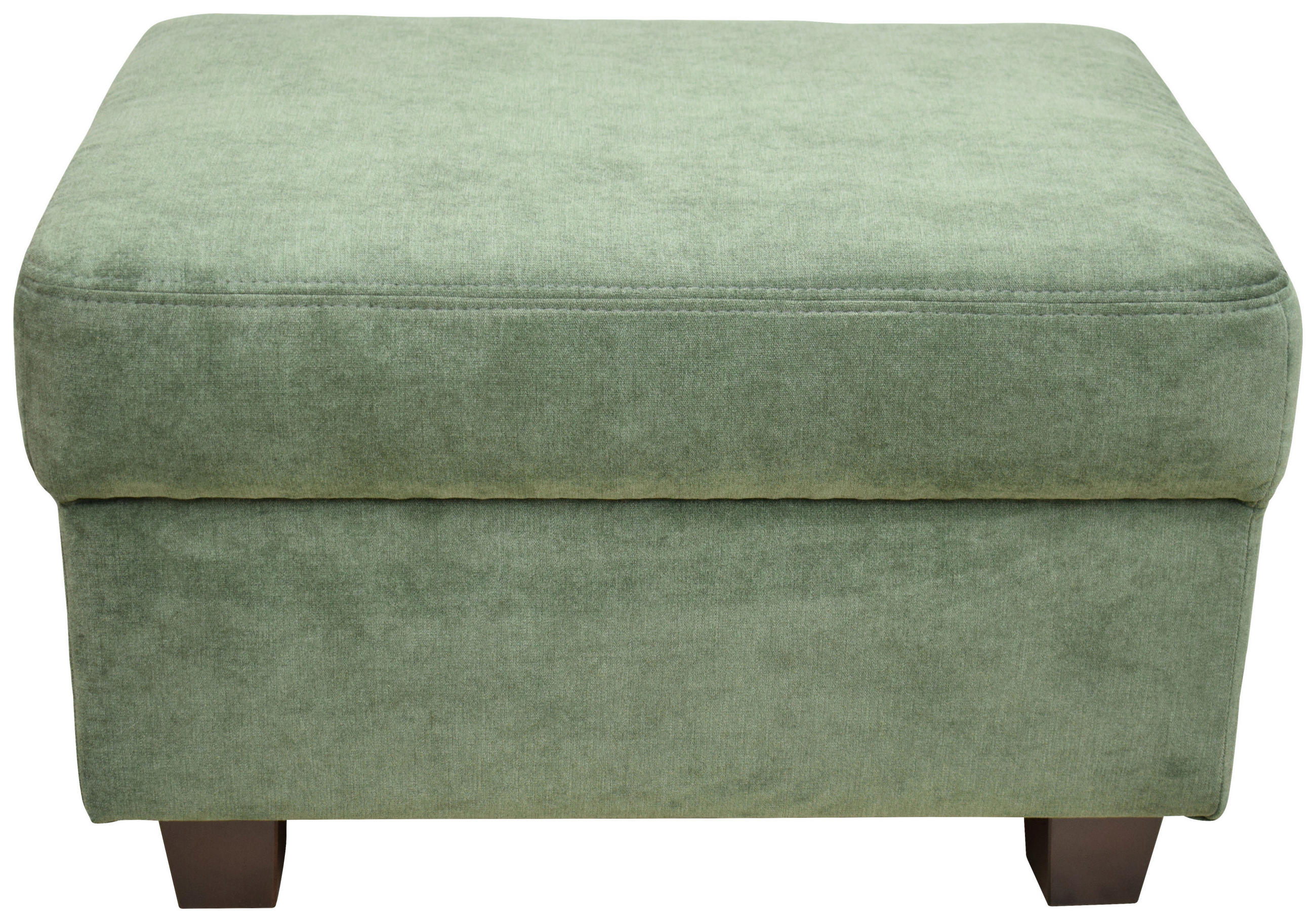 HOCKER Mikrofaser Grün  - Wengefarben/Grün, Design, Holz/Textil (67/41/52cm) - MID.YOU