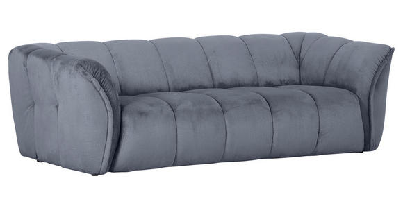 BIGSOFA Plüsch Petrol  - Petrol/Schwarz, KONVENTIONELL, Kunststoff/Textil (220/67/106cm) - Carryhome