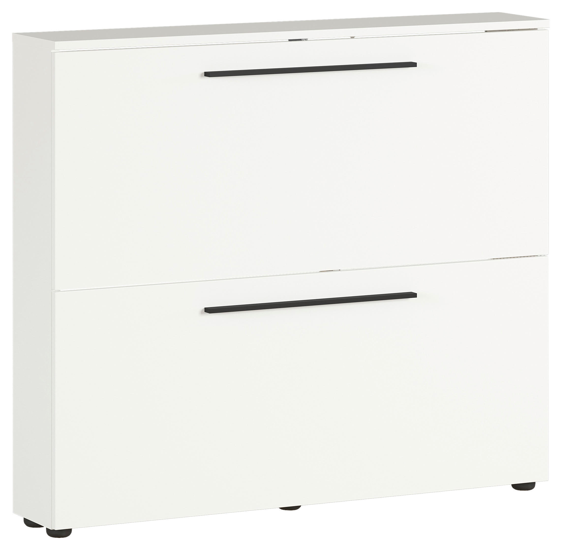 VÝKLOPNÁ SKRINKA NA TOPÁNKY, biela, 100/85/19 cm - čierna/biela, Basics, kov/kompozitné drevo (100/85/19cm)