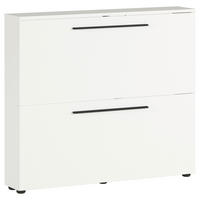 SCHUHKIPPER 100/85/19 cm  - Weiss/Schwarz, Basics, Holzwerkstoff/Kunststoff (100/85/19cm)