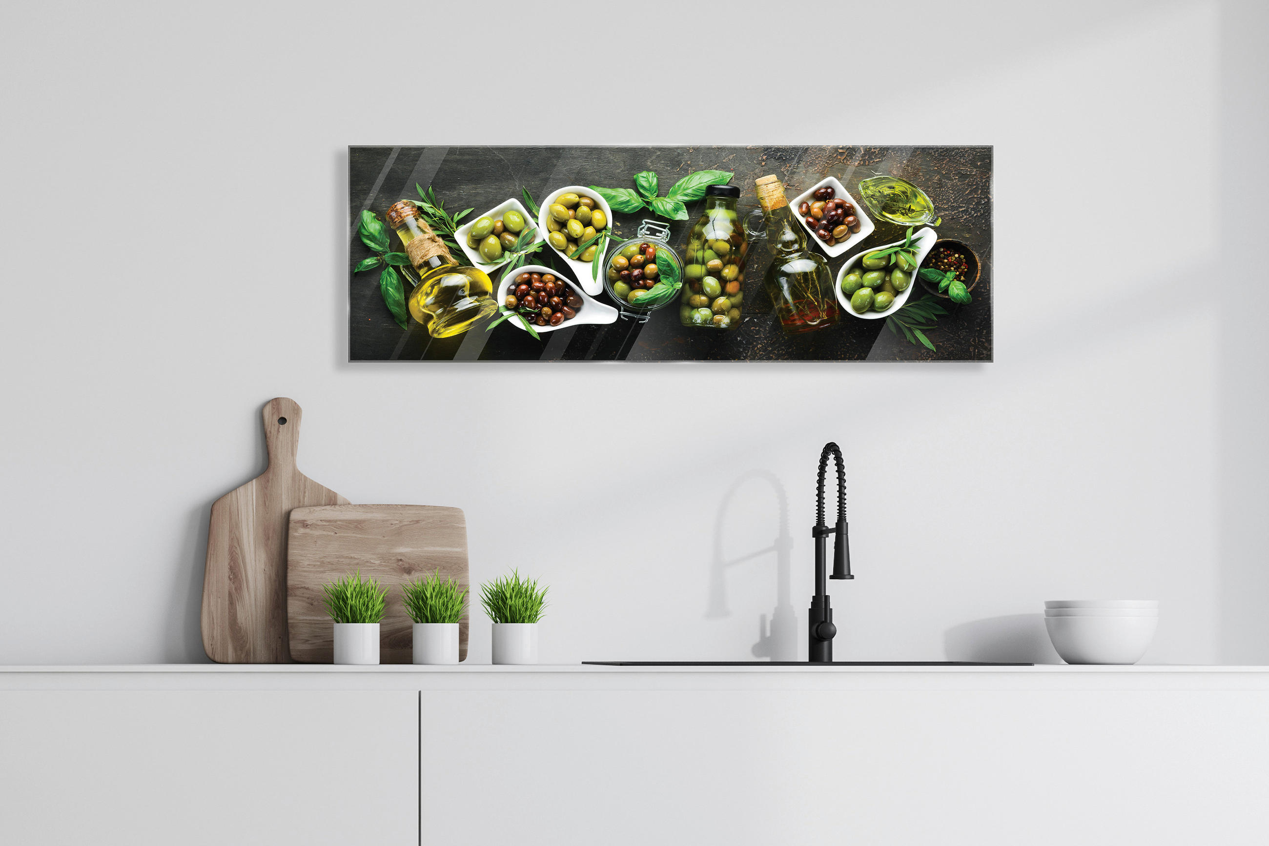 GLASBILD Gewürze  - Multicolor, KONVENTIONELL, Glas (30/80/1,40cm) - Euroart