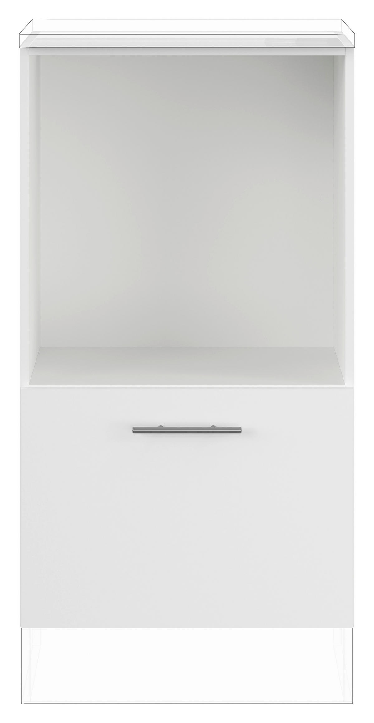 GERÄTEUMBAUSCHRANK 60/119,8/57,6 cm  in Weiß  - Edelstahlfarben/Weiß, Basics, Holzwerkstoff/Metall (60/119,8/57,6cm) - Impuls