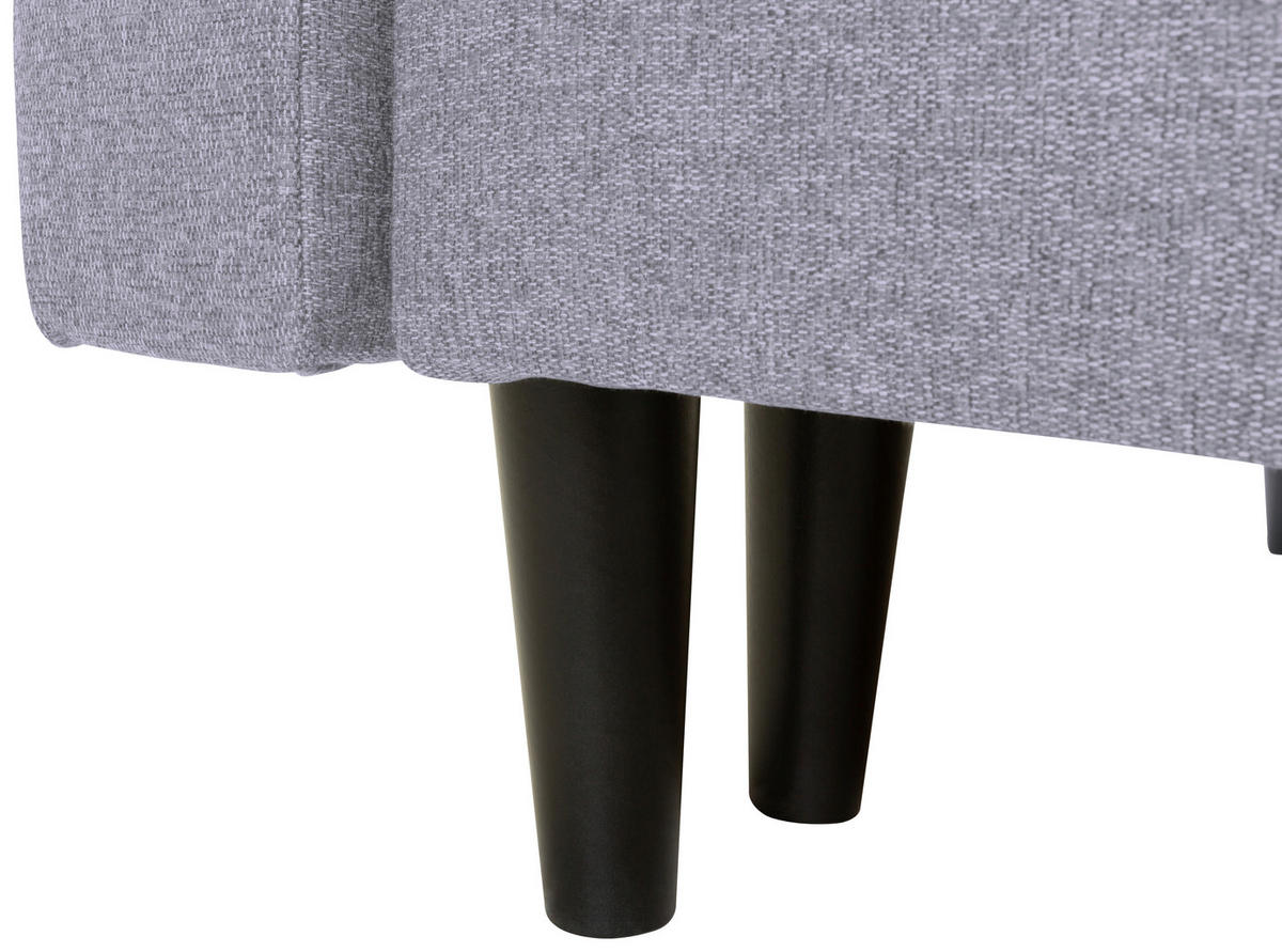 SAROKKANAPÉ textil világosszürke  - világosszürke/fekete, Konventionell, textil/fa (223/157cm) - MID.YOU