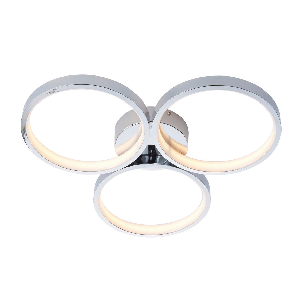BADEZIMMER-DECKENLEUCHTE  50/6.5 cm    - Chromfarben/Nickelfarben, Design, Metall (50/6.5cm) - ENDON