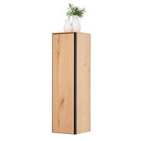 MIDISCHRANK 35/125/37 cm  - Eichefarben/Schwarz, MODERN, Glas/Holz (35/125/37cm) - Dieter Knoll