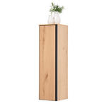 MIDISCHRANK 35/125/37 cm  - Eichefarben/Schwarz, MODERN, Glas/Holz (35/125/37cm) - Dieter Knoll