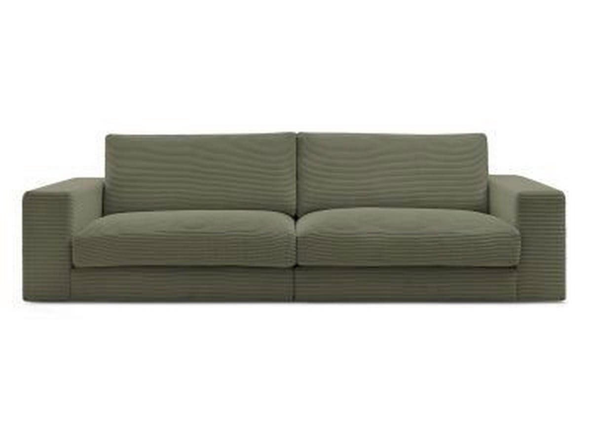 3-SITZER-SOFA LEONARD Cord Hellgrün  - Schwarz/Hellgrün, MODERN, Kunststoff/Textil (234/77/109cm)