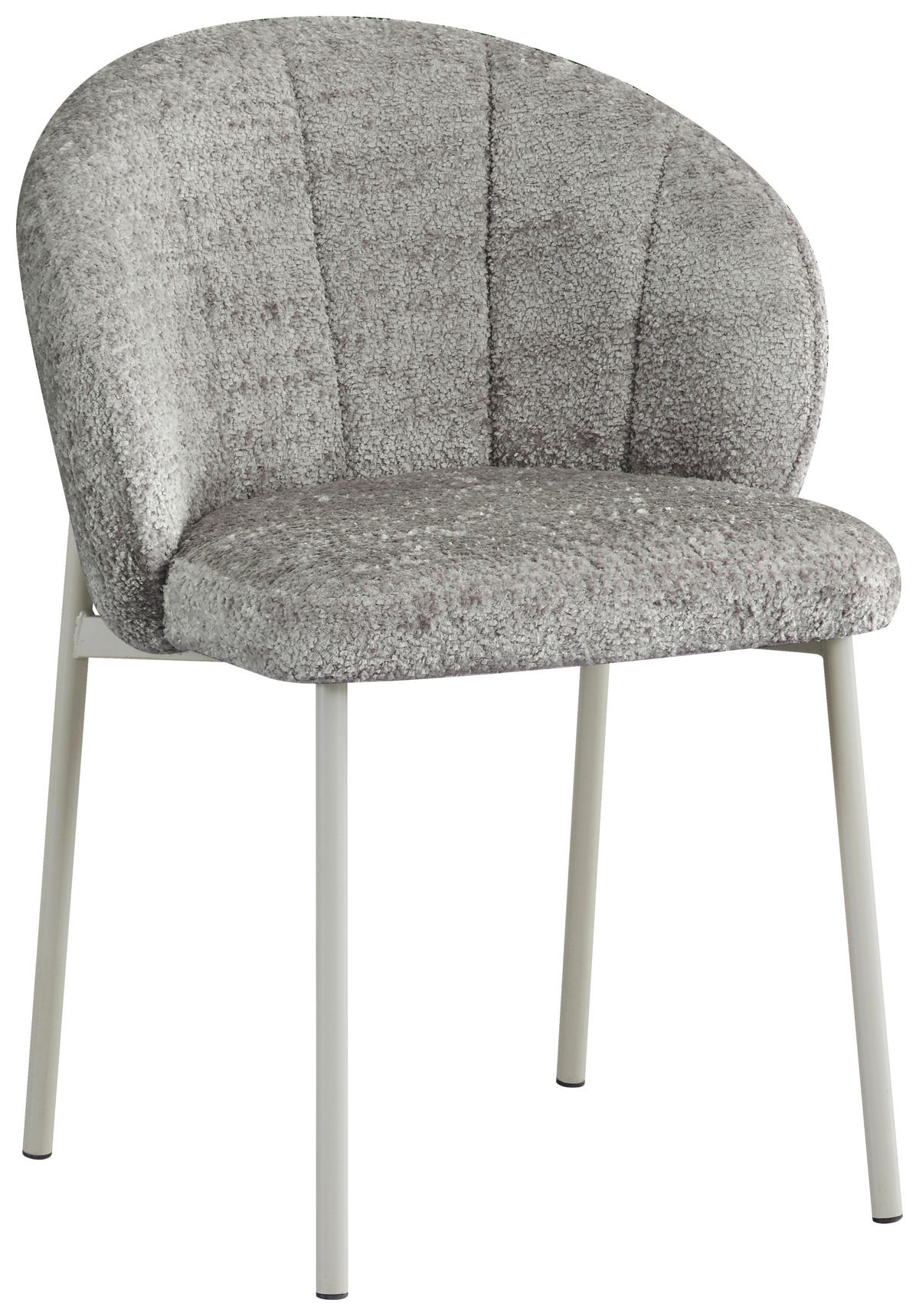 STUHL Struktur Taupe  - Taupe/Greige, Design, Textil/Metall (59/81/60cm) - Carryhome