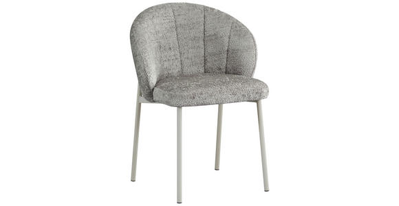 STUHL  Stoffauswahl Struktur  - Taupe/Greige, Design, Textil/Metall (59/81/60cm) - Carryhome