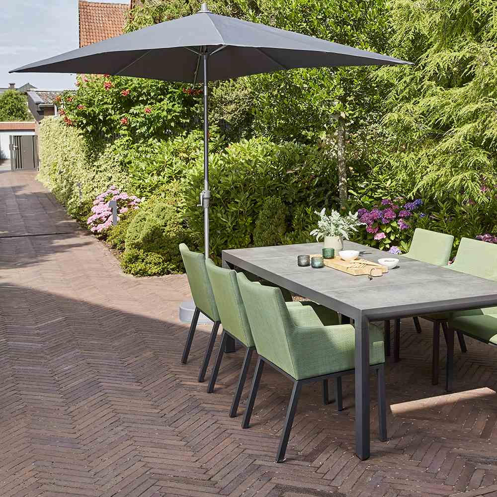 SONNENSCHIRM 300 cm - Anthrazit, KONVENTIONELL, Textil/Metall (300/200cm) - Siena Garden
