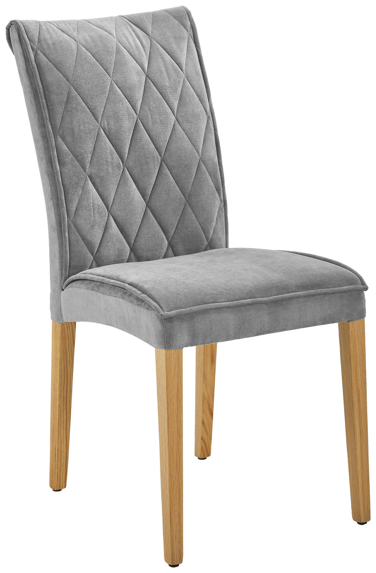 STOL, les, tekstil siva, barve hrasta  - siva/barve hrasta, Konvencionalno, tekstil/les (46/95/64cm) - Cantus