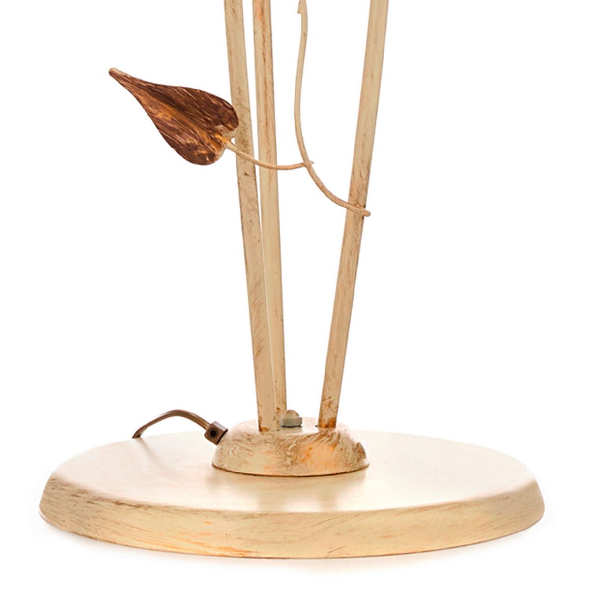 STEHLEUCHTE 55/55/175 cm    - Beige/Weiß, ROMANTIK / LANDHAUS, Glas/Metall (55/55/175cm)