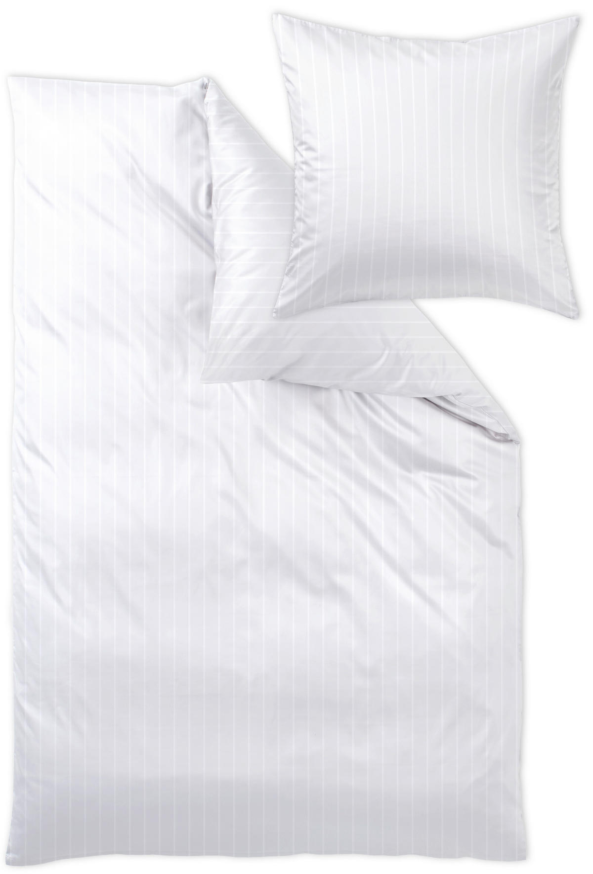 POSTELJNINA Belluno 140/200 cm damast bela  - bela, Konvencionalno, tekstil (140/200cm) - Curt Bauer