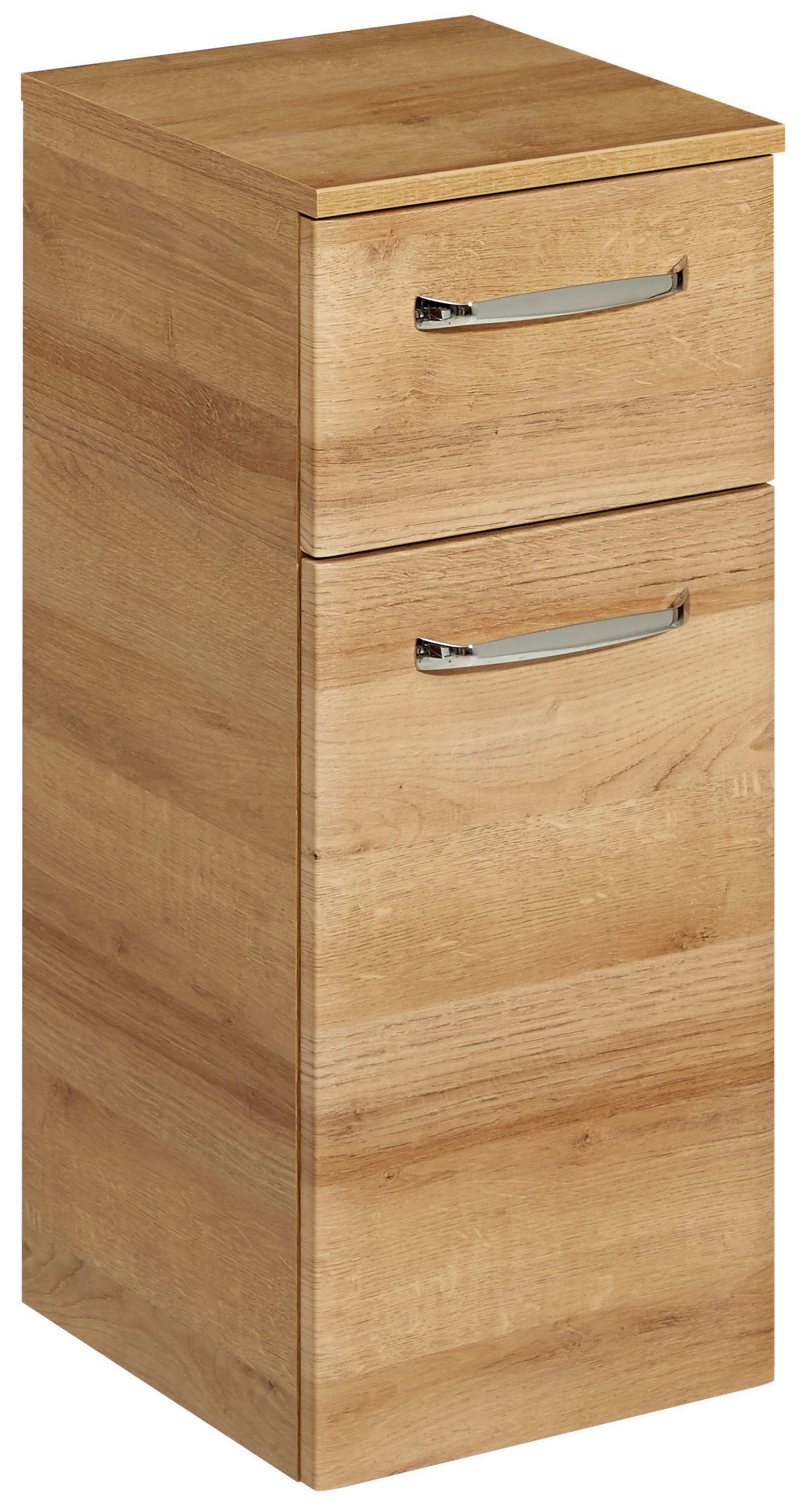 DULAP INFERIOR 30/72/33 cm  - culoare lemn stejar/culoare crom, material pe bază de lemn (30/72/33cm) - Xora