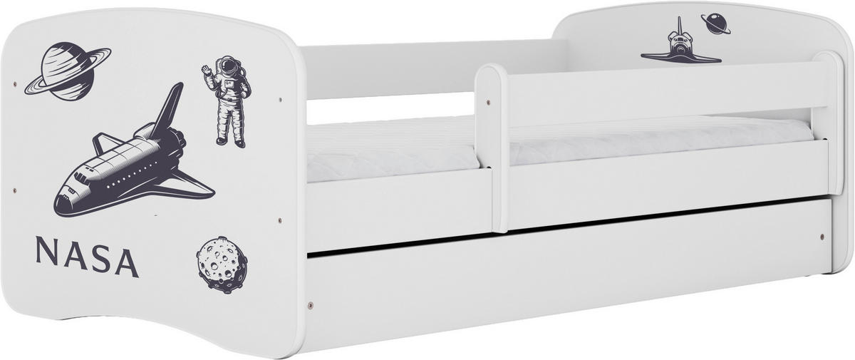 KINDER-/JUNIORBETT - Birkefarben/Weiß, MODERN, Holz/Holzwerkstoff (80/160cm) - MID.YOU