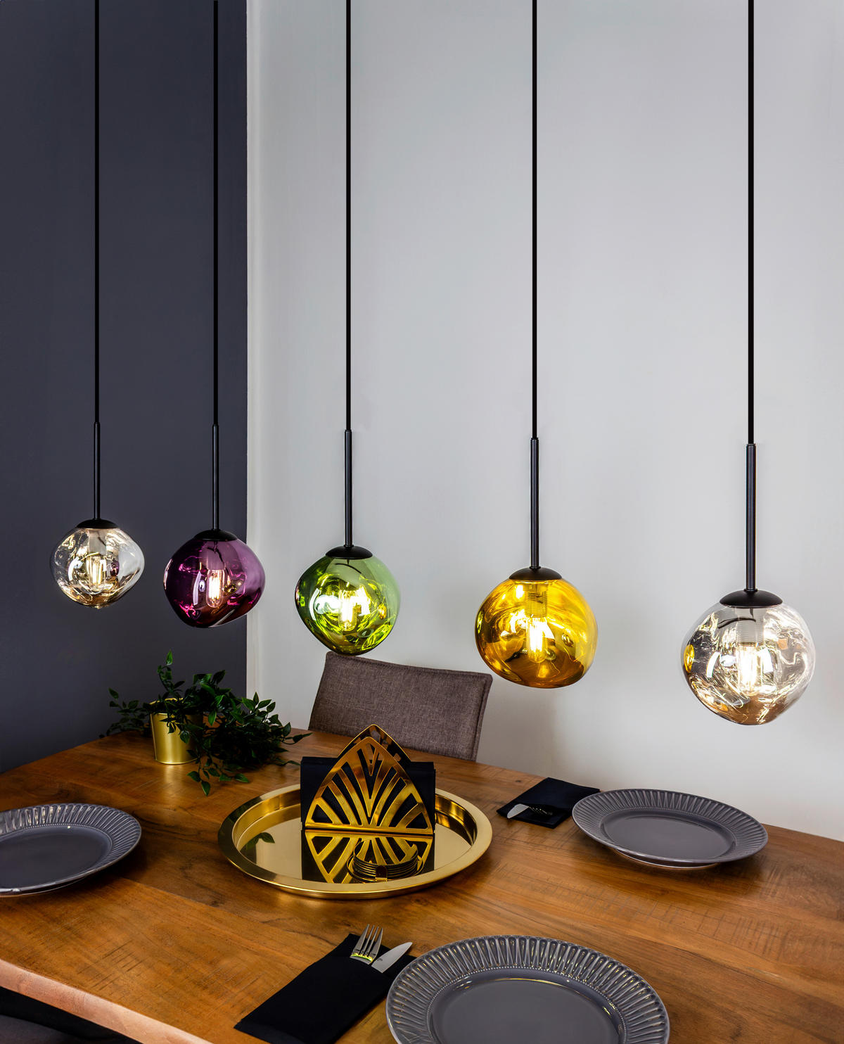HÄNGELEUCHTE Canopus 115/15/150 cm   - Multicolor, Basics, Glas (115/15/150cm)