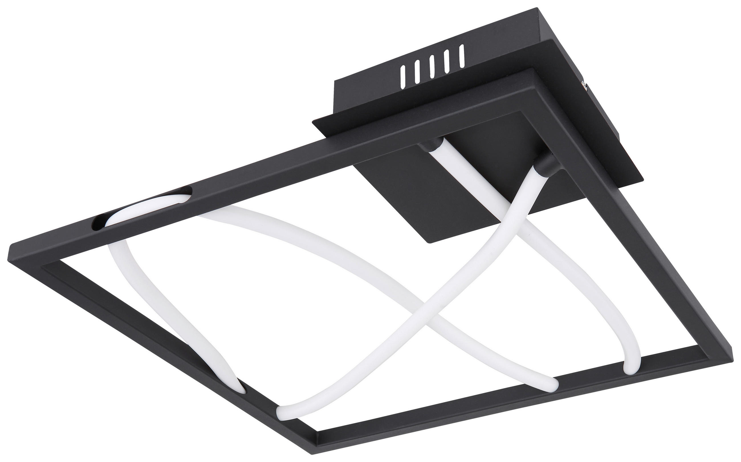 Globo Led-Deckenleuchte Kaia Opal, Schwarz, Weiß 41.7x5.1x41.7 cm