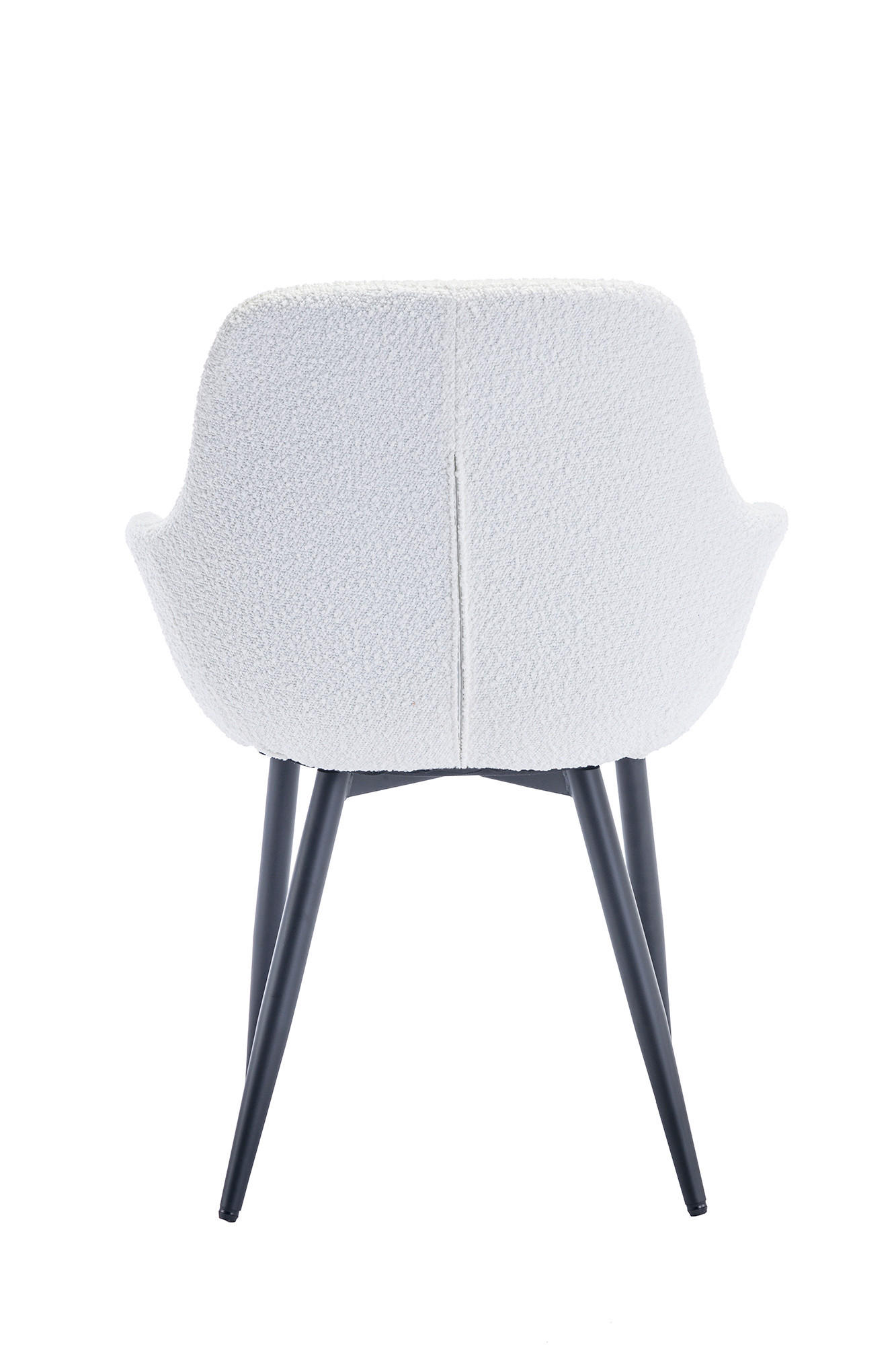 STUHL-SET 2 Stück  in Bouclé Textil  - Schwarz/Weiß, MODERN, Textil/Metall (64/86/59cm) - Livetastic