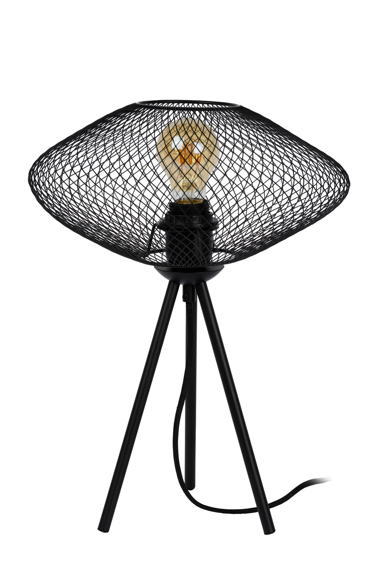 TISCHLEUCHTE MESH 30/41 cm   - Schwarz, KONVENTIONELL, Metall (30/41cm) - Lucide