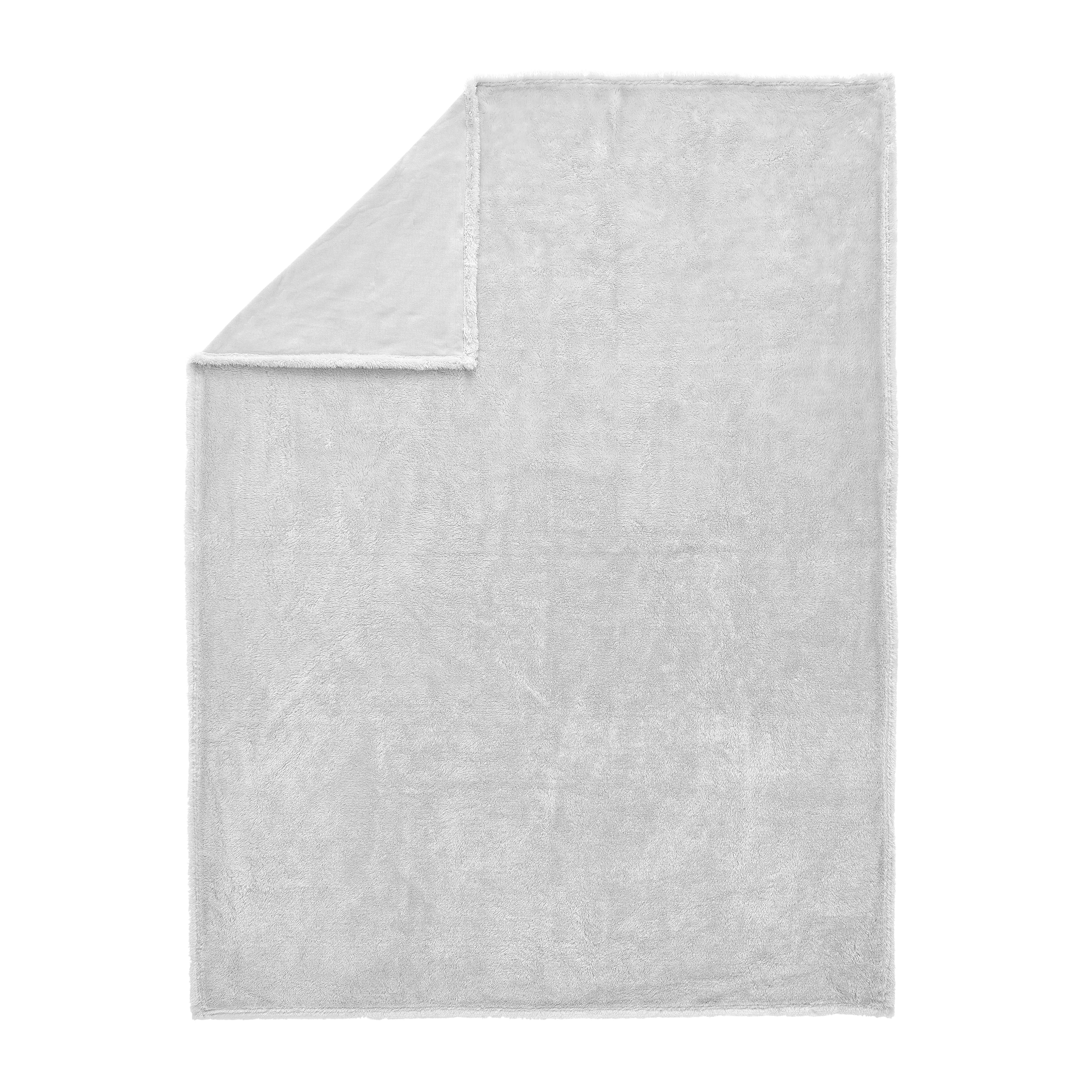 FELLDECKE Moraine 150/200 cm  - Silberfarben, KONVENTIONELL, Textil (150/200cm) - Novel