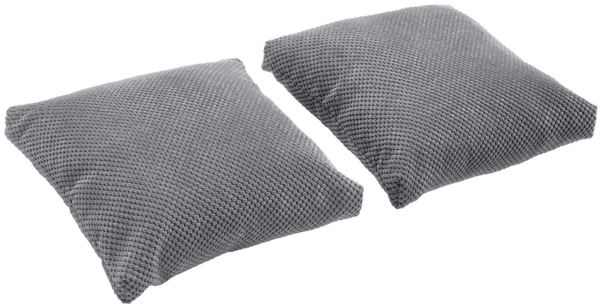 SCHLAFSOFA  mit Liegefunktion Velours Grau  - Schwarz/Grau, Design, Kunststoff/Textil (148/88/110cm) - Livetastic
