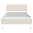 BETT 140/200 cm  in Champagner  - Champagner, Design, Holzwerkstoff/Textil (140/200cm) - Carryhome