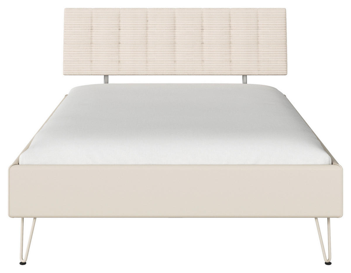 BETT 140/200 cm  in Champagner  - Champagner, Design, Textil/Metall (140/200cm) - Carryhome