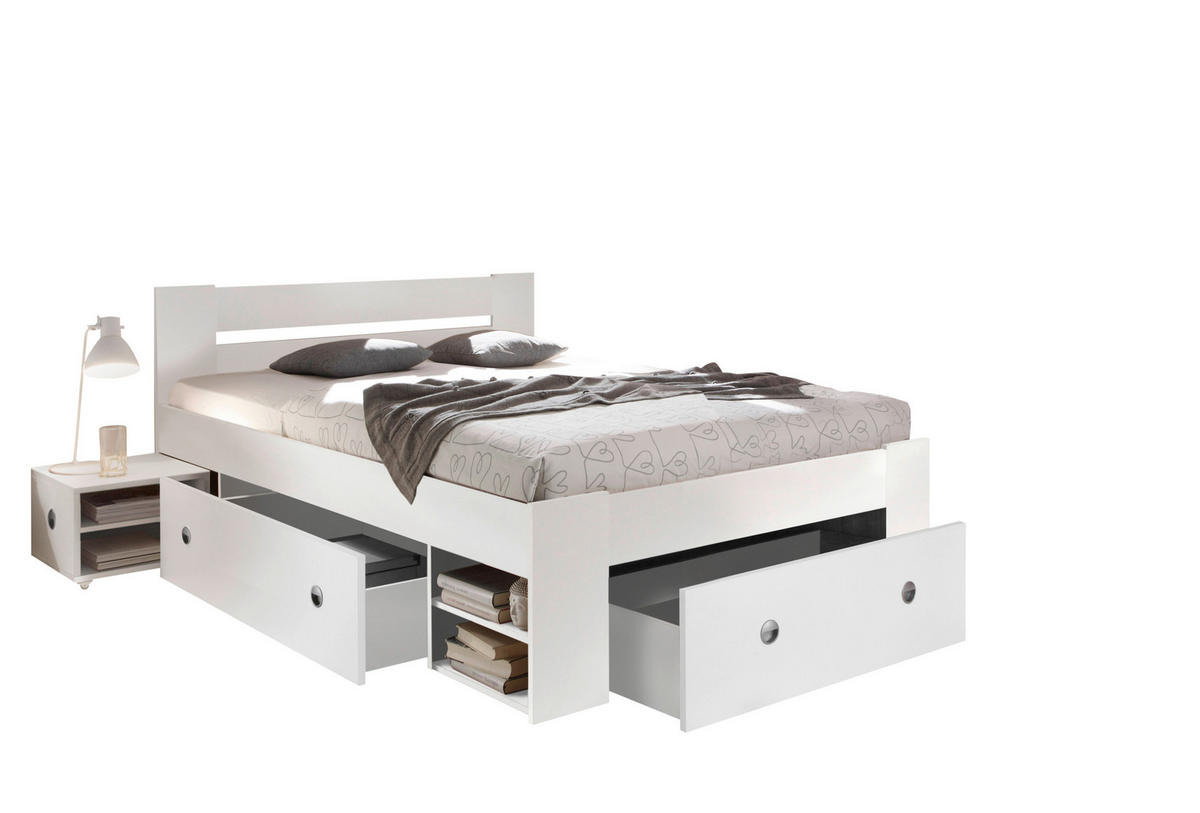 BETTANLAGE - Weiß, MODERN (140/200cm) - MID.YOU