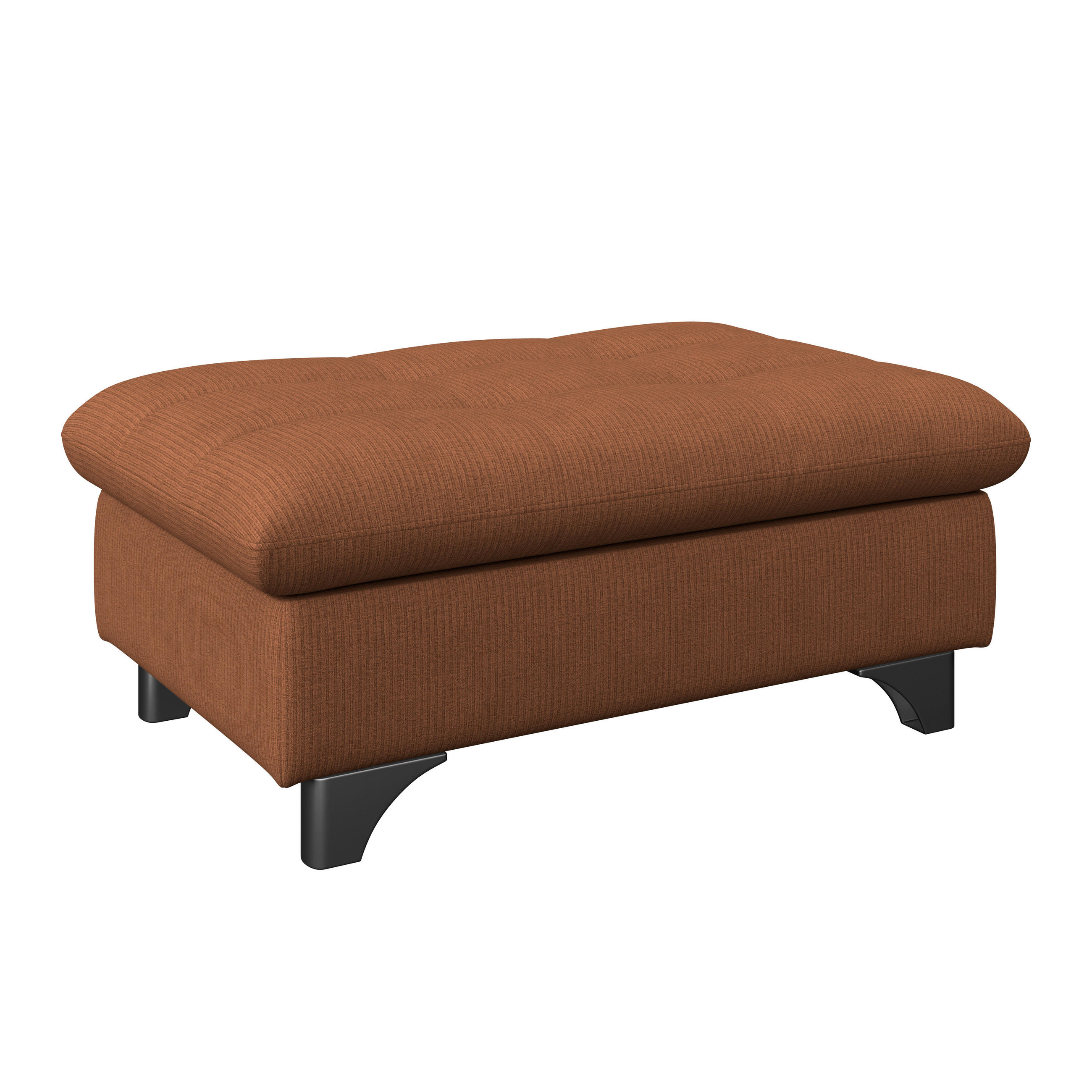 HOCKER Chenille Terracotta  - Chromfarben/Terracotta, KONVENTIONELL, Textil/Metall (108/46/108cm) - Livetastic
