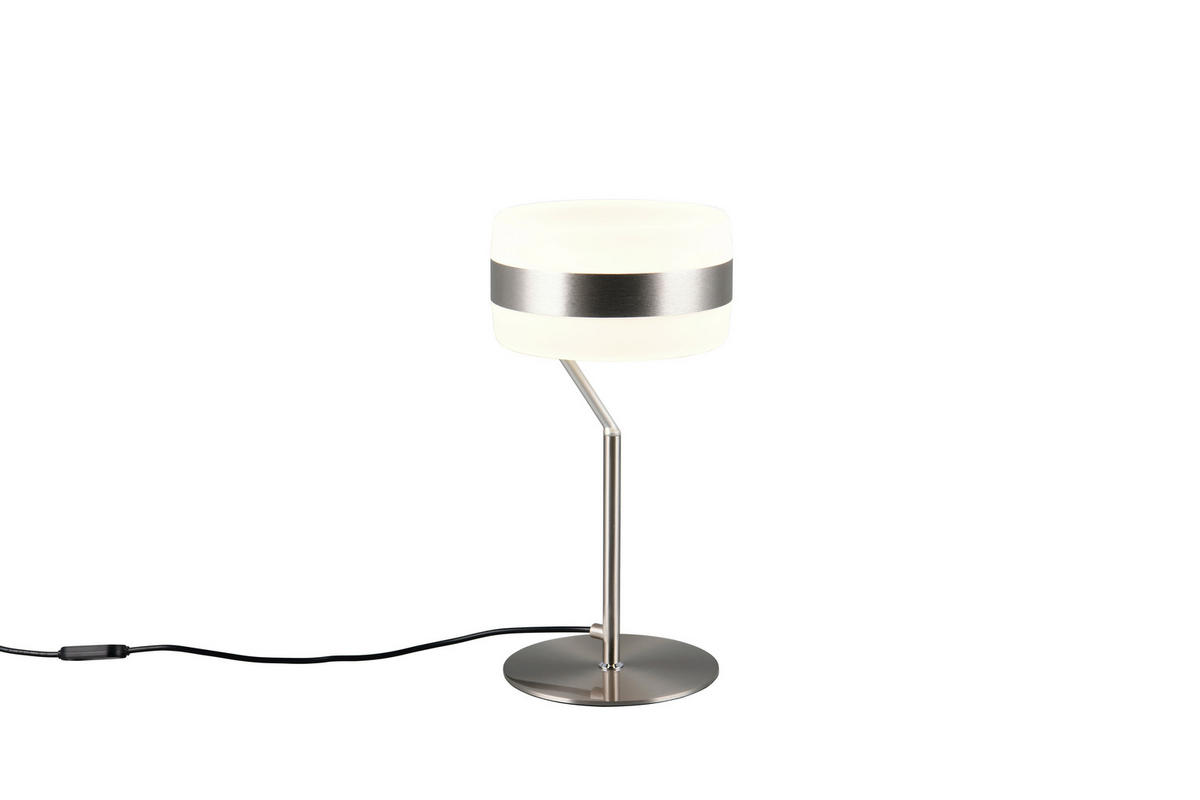 LED-TISCHLEUCHTE - Weiss/Nickelfarben, Design, Kunststoff/Metall (15/30cm) - Trio Leuchten