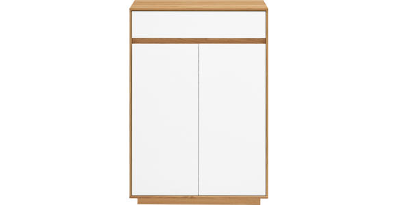SCHUHSCHRANK  in 72/103/37 cm  - Eichefarben/Weiß, Design, Holz/Holzwerkstoff (72/103/37cm) - Novel