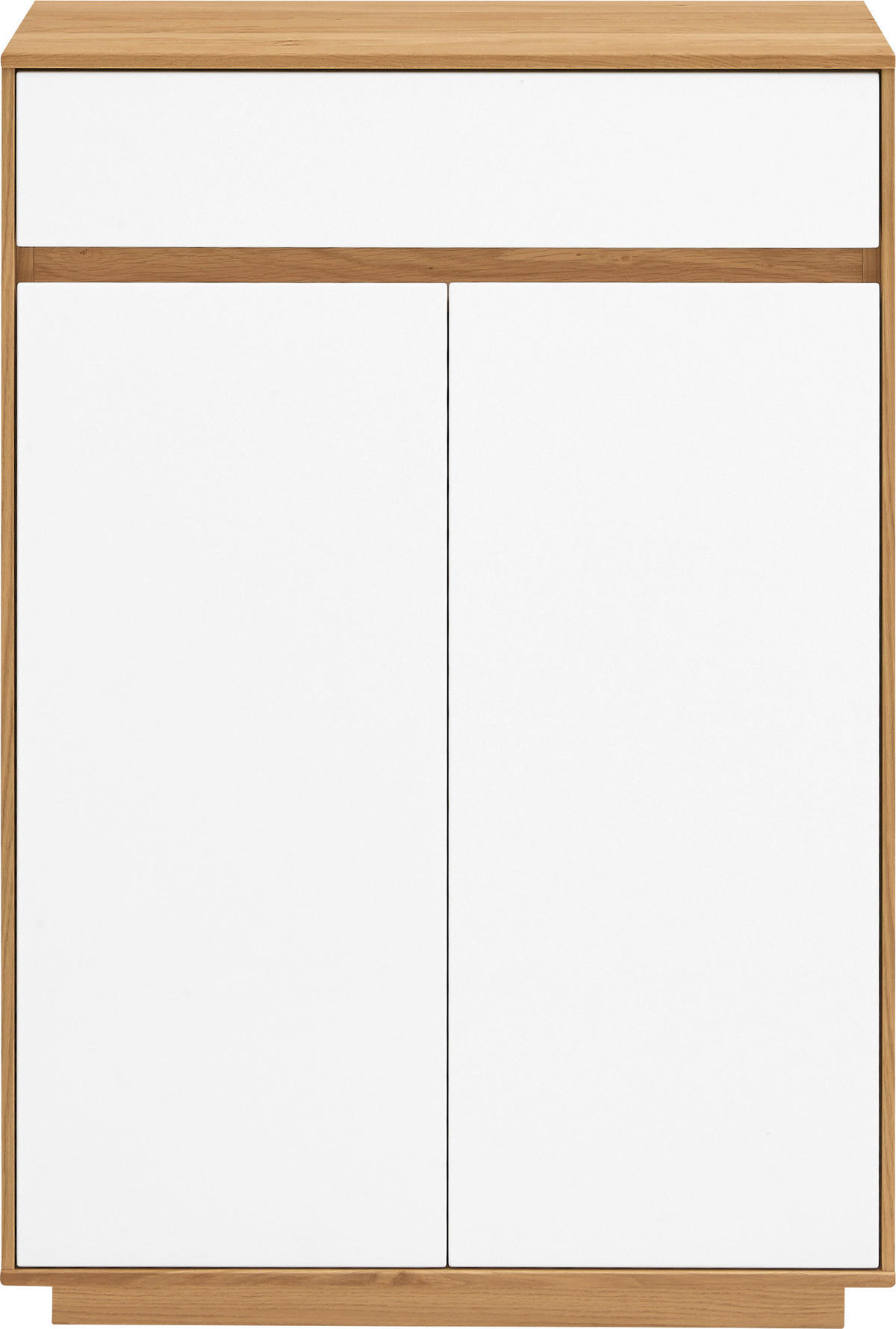 SCHUHSCHRANK Eiche teilmassiv Weiß, Eichefarben  - Eichefarben/Weiß, Basics, Holz/Holzwerkstoff (72/103/37cm)
