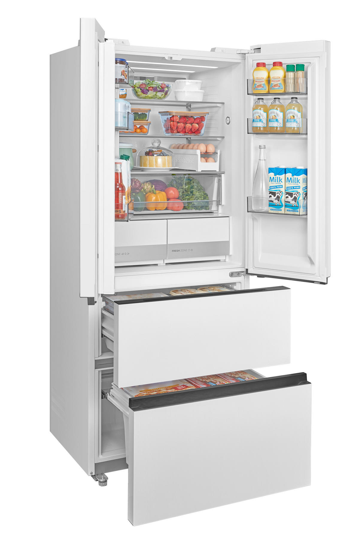 FRENCH-DOOR 75.3/191/60 cm MDRF600BIE36  - Weiß, Basics, Glas/Kunststoff (75.3/191/60cm) - Midea