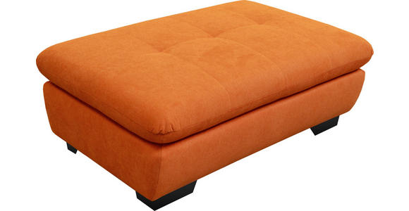 ECKSOFA in Mikrofaser Orange  - Schwarz/Orange, Design, Textil/Metall (290/198cm) - Xora