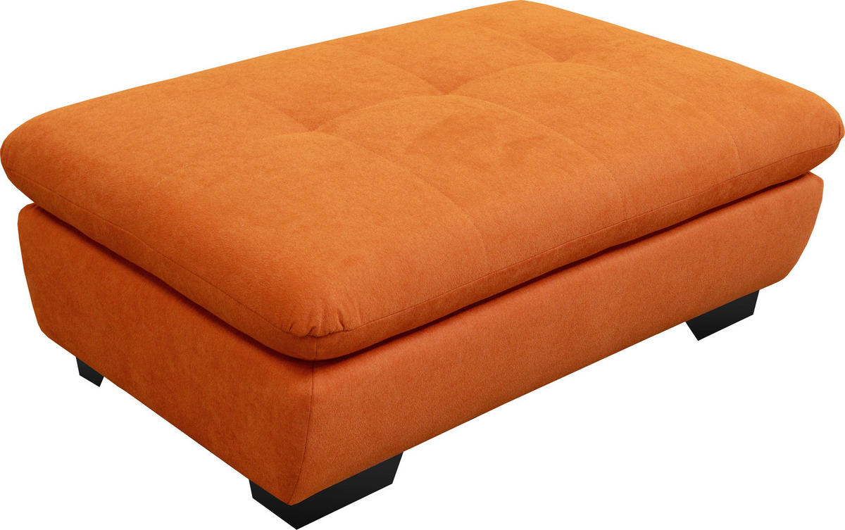 ECKSOFA in Mikrofaser Orange  - Schwarz/Orange, Design, Textil/Metall (290/198cm) - Xora