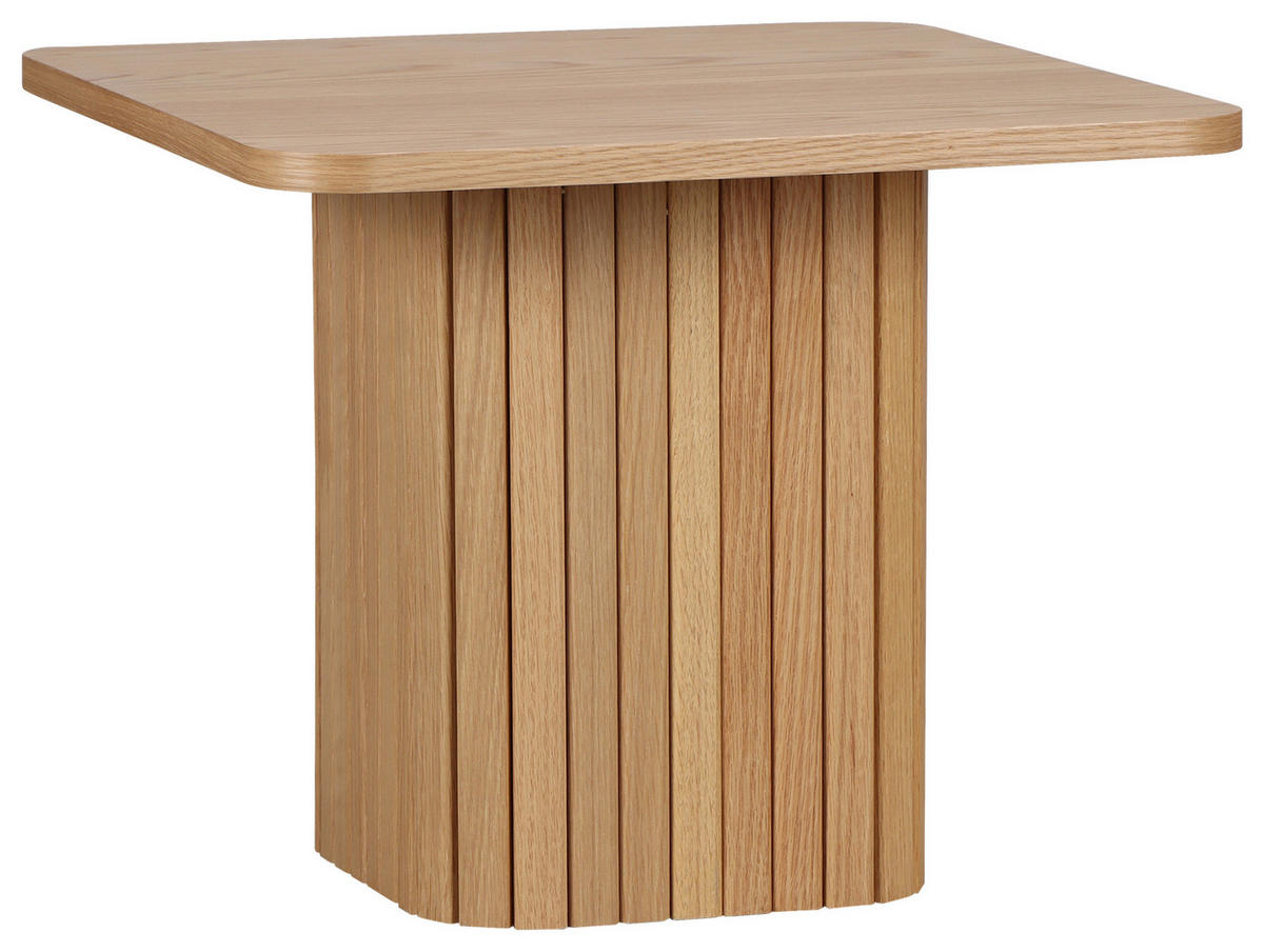 BEISTELLTISCH 50/50/40 cm Eiche furniert Eichefarben quadratisch  - Eichefarben, Basics, Holz/Holzwerkstoff (50/50/40cm) - Xora