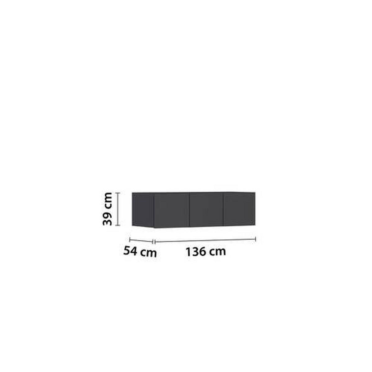 AUFSATZSCHRANK 136/39/54 cm  in  - Grau, KONVENTIONELL, Holzwerkstoff (136/39/54cm) - James Wood