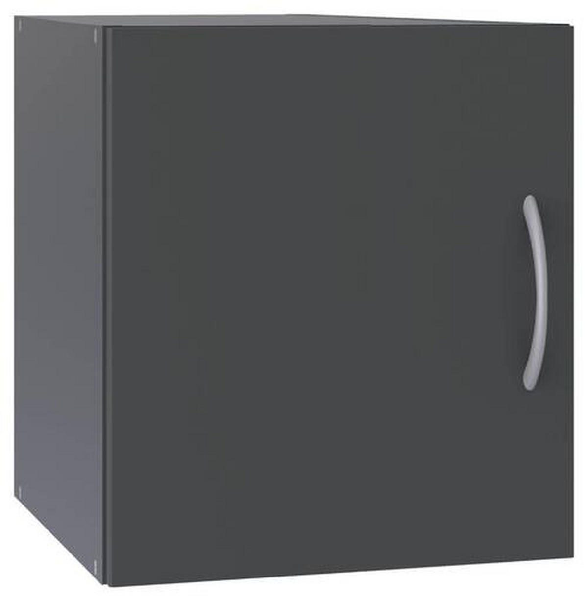 AUFSATZSCHRANK 50/40/40 cm   - Alufarben/Graphitfarben, KONVENTIONELL, Holzwerkstoff/Kunststoff (50/40/40cm) - Xora