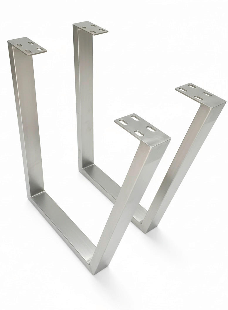 TISCHGESTELL in Metall   - Edelstahlfarben, Design, Metall (78/73/8cm) - Valdera