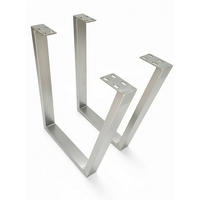 TISCHGESTELL in Metall   - Edelstahlfarben, Design, Metall (78/73/8cm) - Valdera