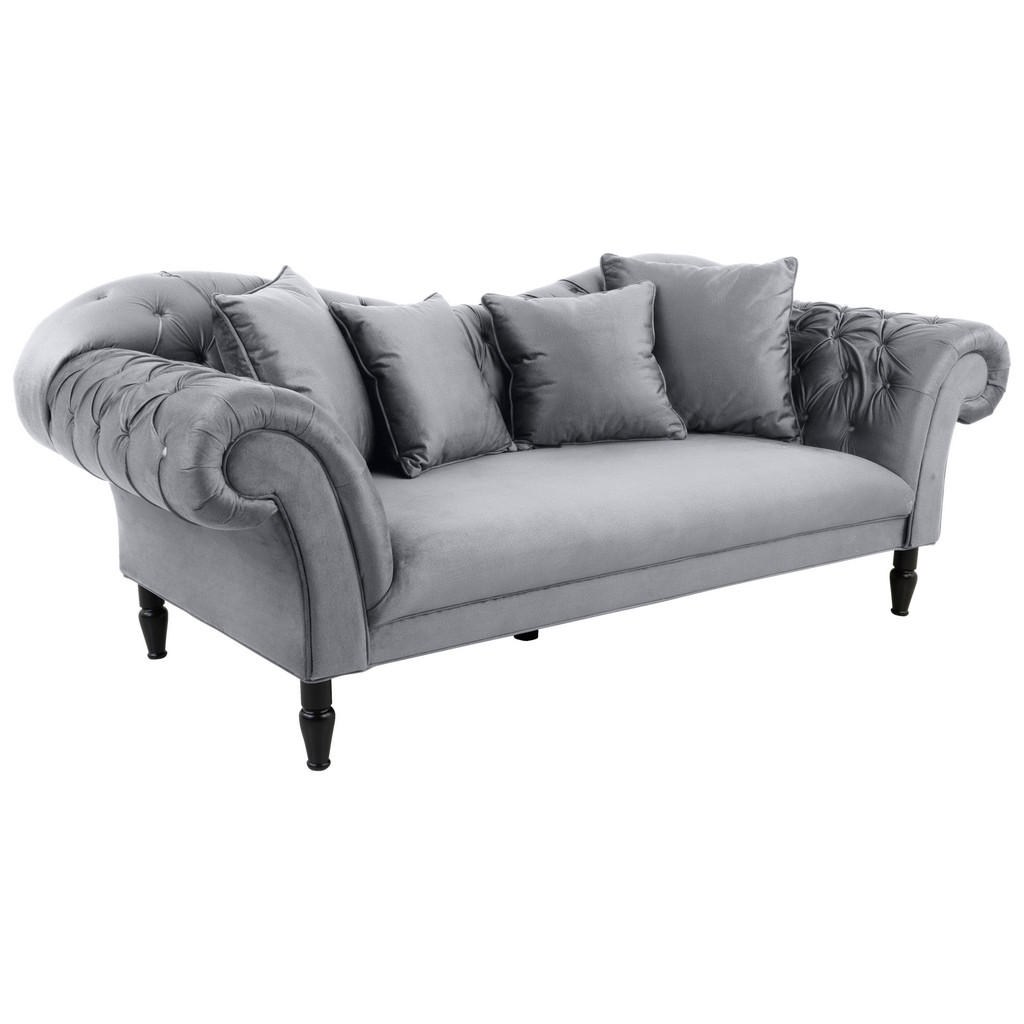 Thumbnail - Mid.you 3-Sitzer-Sofa, Grau, Textil, Buche, vollmassiv, Füllung: Silikon, Schaumstoffflocken,Silikon, Schaumstoffflocken...