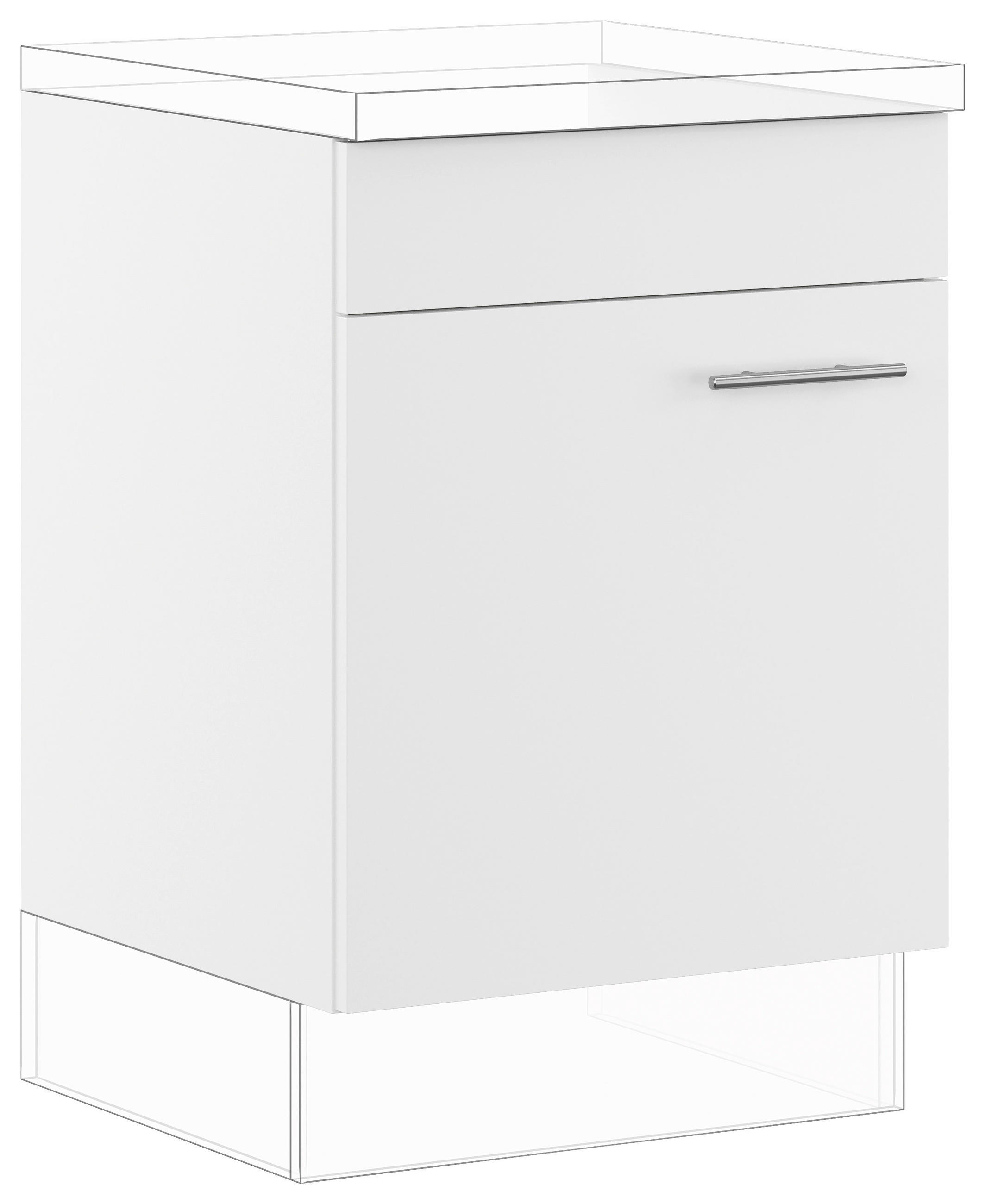 KOCHFELDUMBAUSCHRANK 60/87,8/57,6 cm  in Weiß  - Edelstahlfarben/Weiß, Basics, Holzwerkstoff/Metall (60/87,8/57,6cm) - Impuls