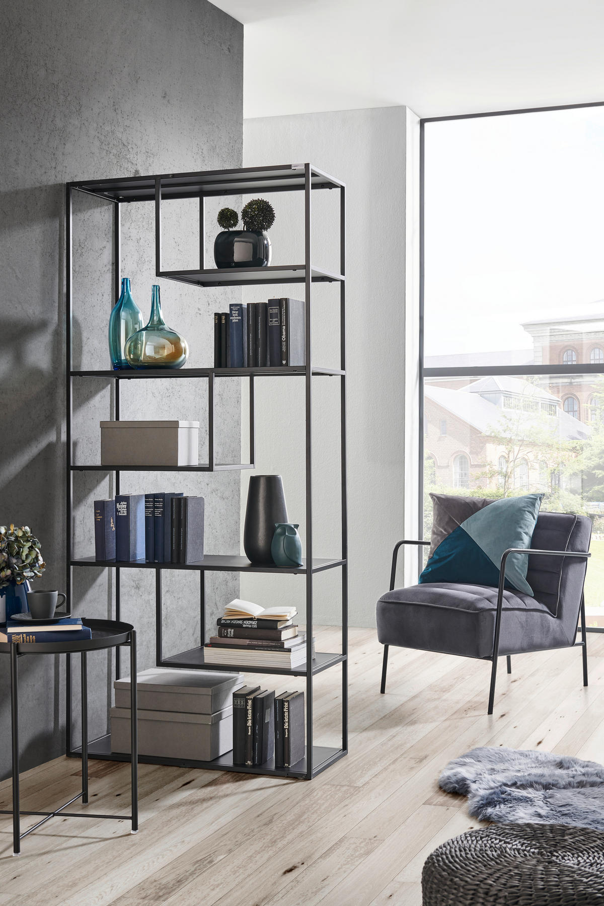 REGAL Schwarz  - Schwarz, Trend, Metall (85/188/35cm) - home24