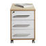 ROLLCONTAINER Weiß, Eichefarben - Eichefarben/Silberfarben, Design, Kunststoff (43/59/65cm) ROLLCONTAINER Weiß, Eichefarben - Eichefarben/Silberfarben, Design, Kunststoff (43/59/65cm)