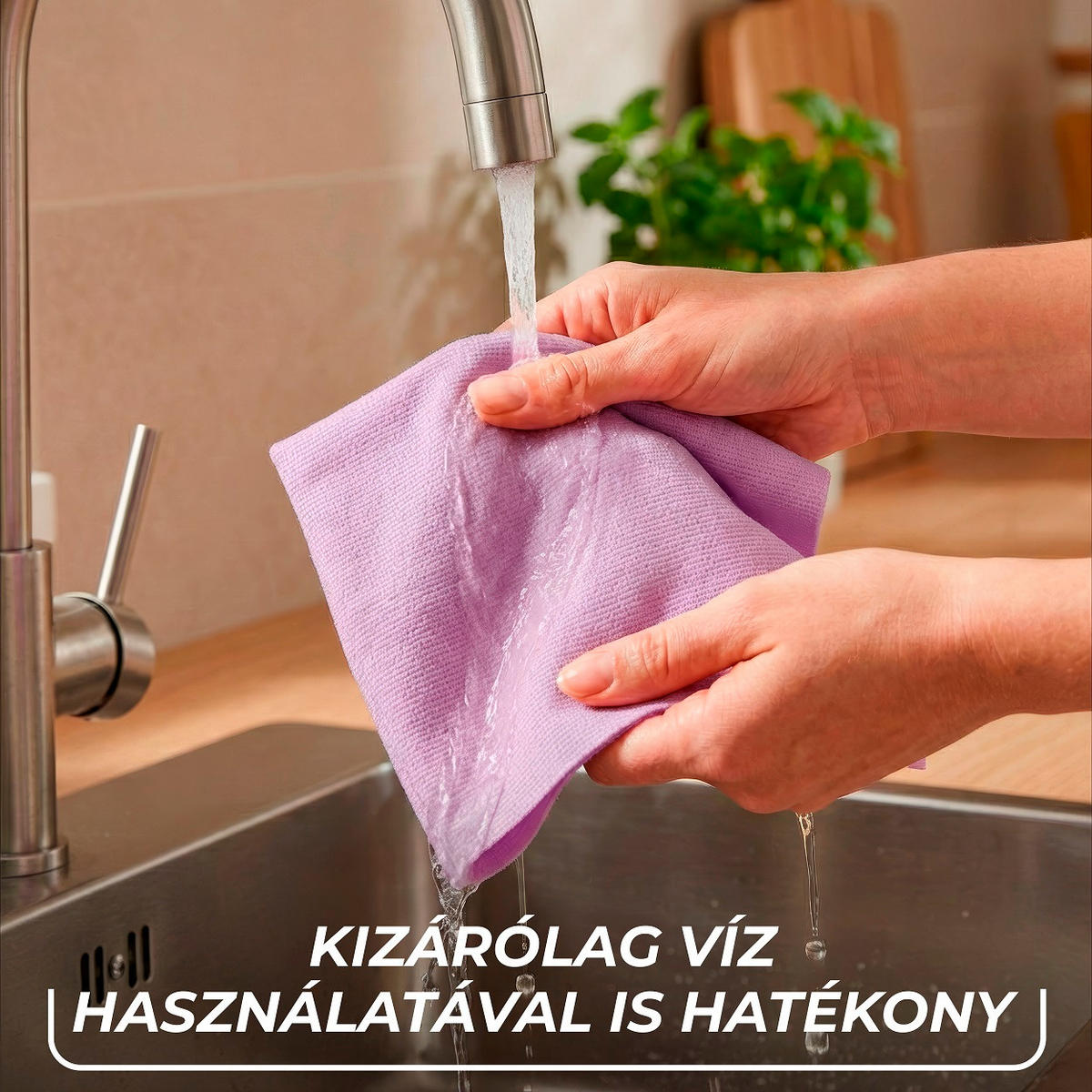 UTIERKA Z MIKROVLÁKNA - lila, Basics, plast (25/18/0,6cm) - Vileda