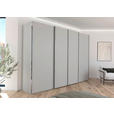 SCHWEBETÜRENSCHRANK 316/235/68 cm 4-türig Grau  - Chromfarben/Grau, Design, Holzwerkstoff/Metall (316/235/68cm) - Novel