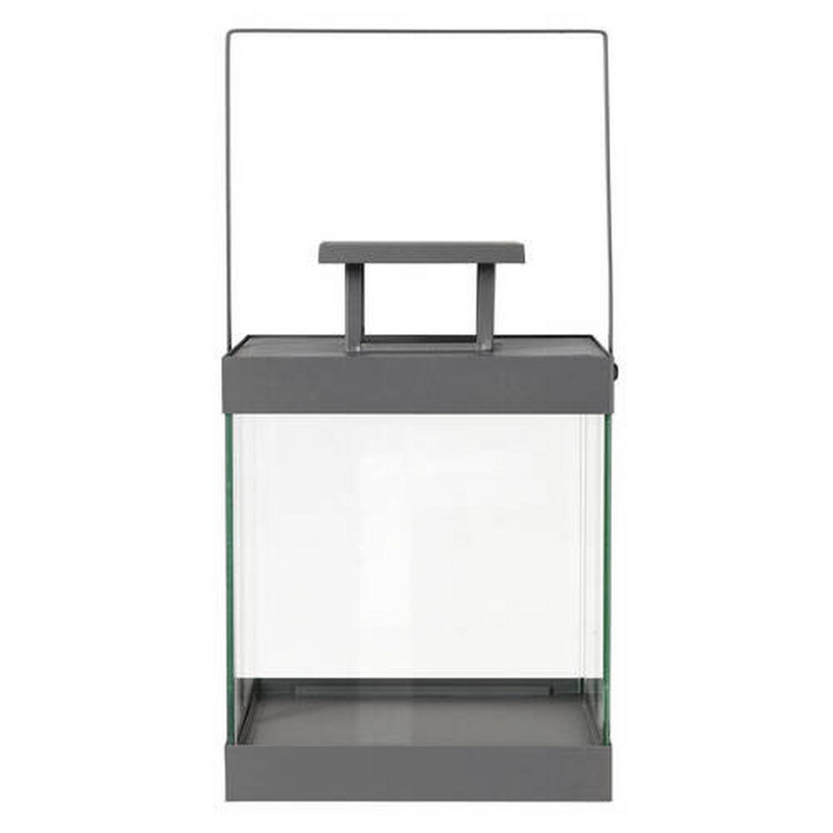 LATERNE - Grau, Design, Glas/Metall (20,5/30,5/21cm) - Blomus